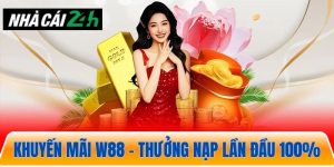 Khuyến mãi W88 – Thưởng nạp lần đầu 100% tới 1.000.000đ